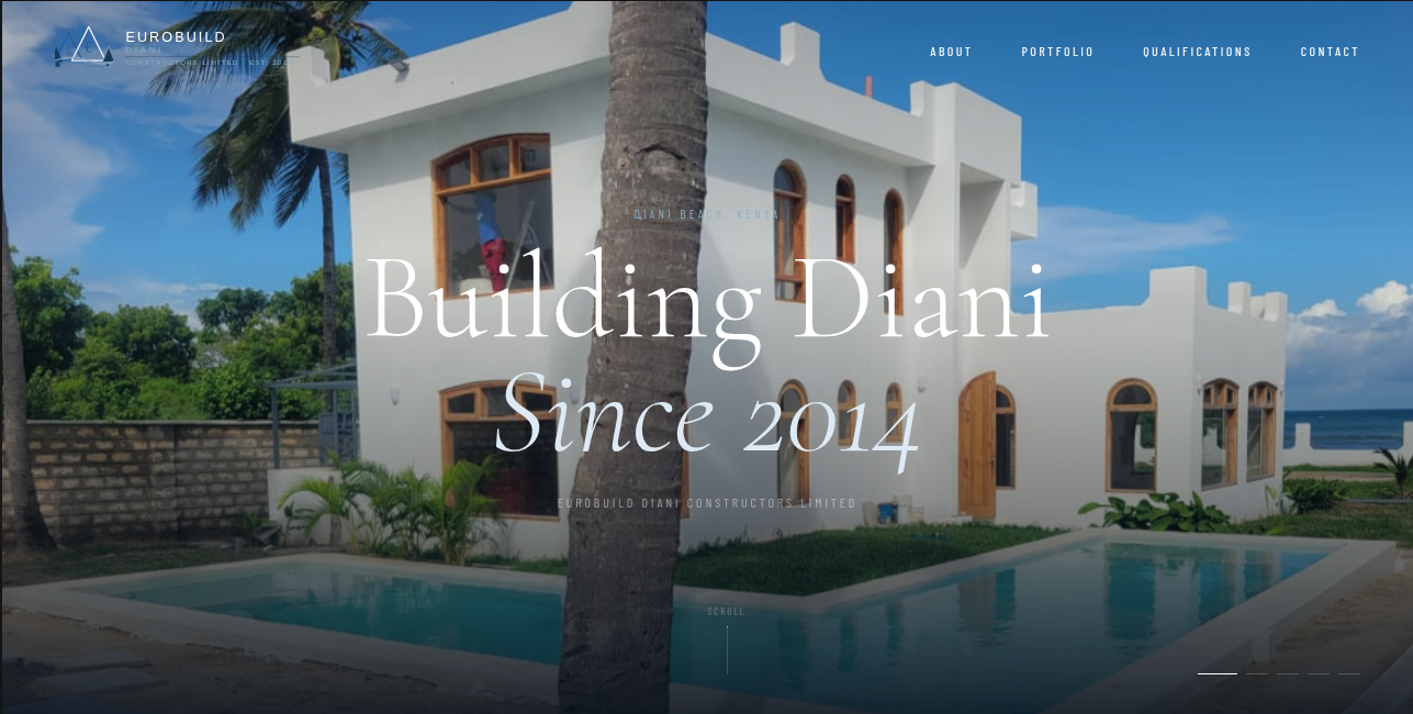 Eurobuild Diani Constructors — website homepage
